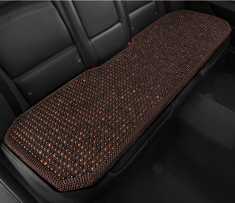 Car Seat Cushion Summer Cooling Cushion High-End Bodhi Wood Bead Cushion Three-Piece Set Single Piece Breathable Anti-Slip Lumbar Support Dropshipping