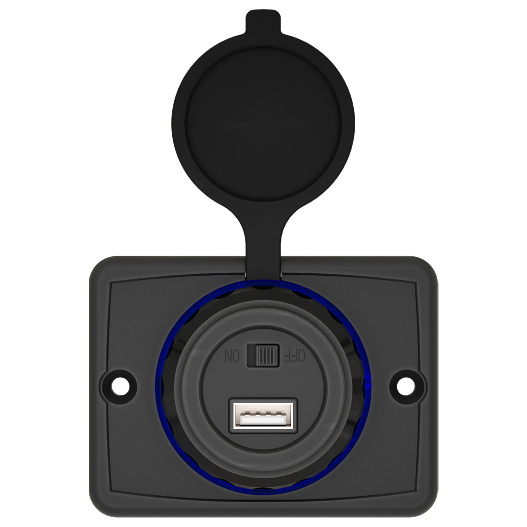 USB único 2.4A con interruptor