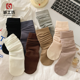 New solid color socks women's cotton socks combed cotton stockings casual women's socks Four Seasons breathable sweat-absorbent manufacturers
