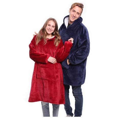 アマゾン・フリンジのパジャマTVの毛布は防寒して厚い羊の小毛の保温のカップルの服のガウンを着ます。|undefined