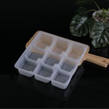 跨境供应一次性透明糕点盒PP食品吸塑托盘蛋糕饼干月饼包装托盘