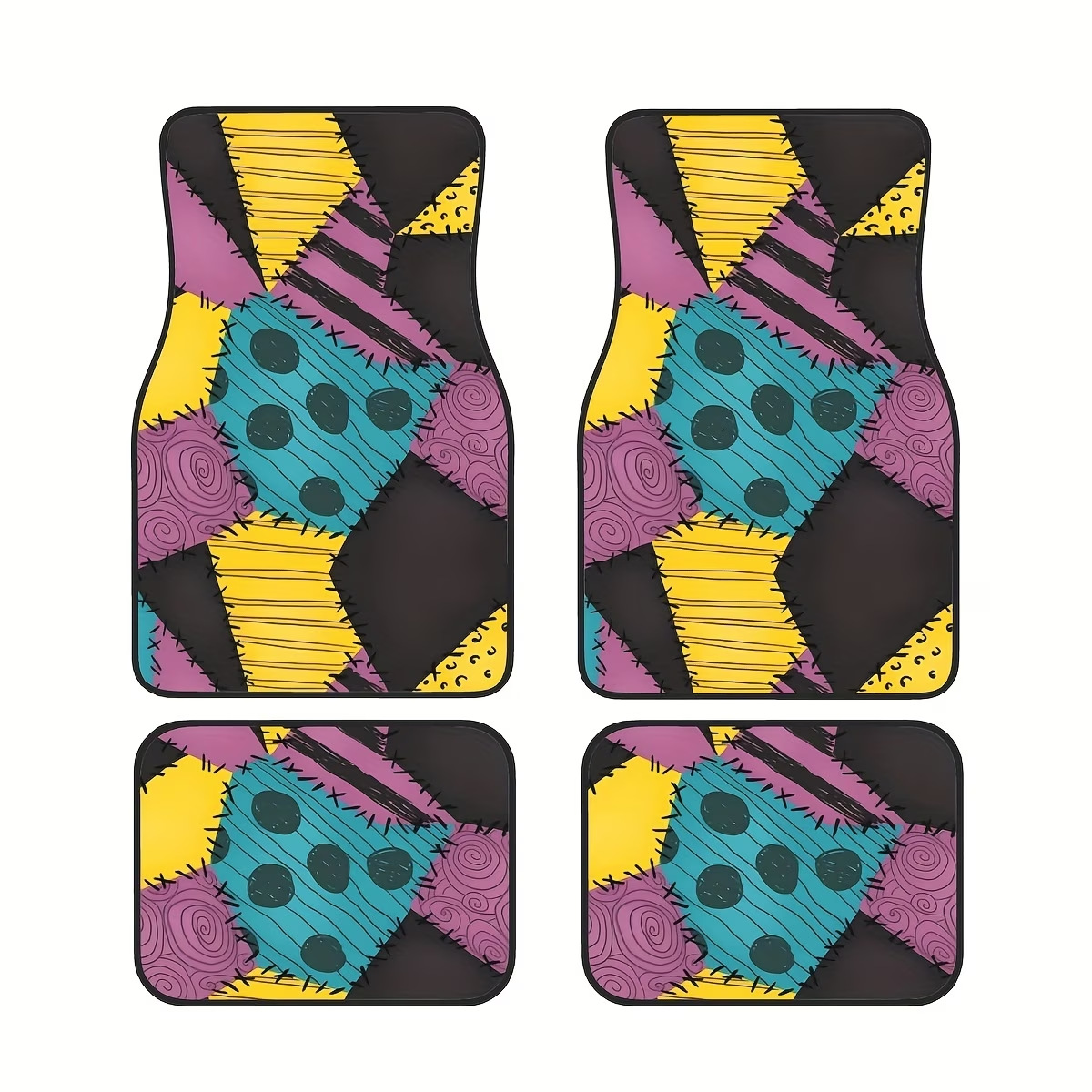 Simple design car floor mats, cross-border car interior dust-proof mats, four-piece set, wear-resistant, easy to clean, universal floor mats