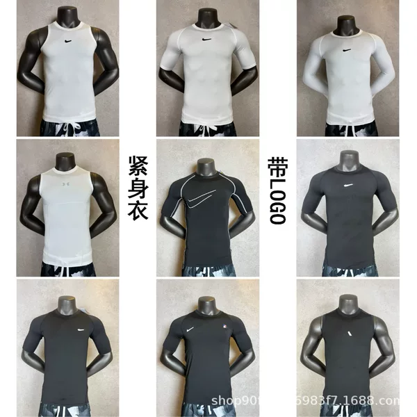 Cycling tight-fitting clothing for men and women, quick-dry running sports fitness round-neck training wear, breathable short-sleeve, direct factory wholesale