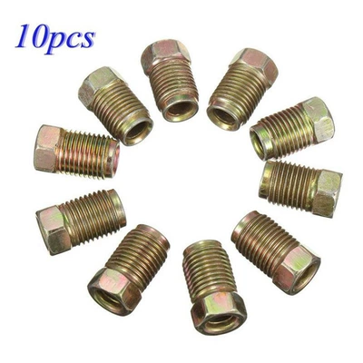10Mmx1Mm Male Brake Line Screw Suitable for 3/16" Brake Line 3/8" Unfx 4Tpi (Other Car Modifications) - 10pcs