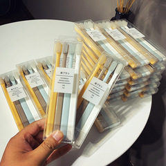 Soft bristle toothbrush Muji toothbrush live broadcast Japanese adult 4-pack small head bamboo charcoal macaron toothbrush