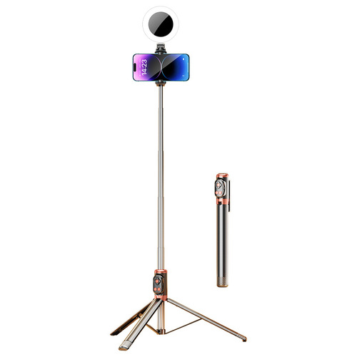 Selfie stick stand, mobile phone video shooting, multi-functional travel photography artifact, portable floor-standing tripod, manufacturer wholesale