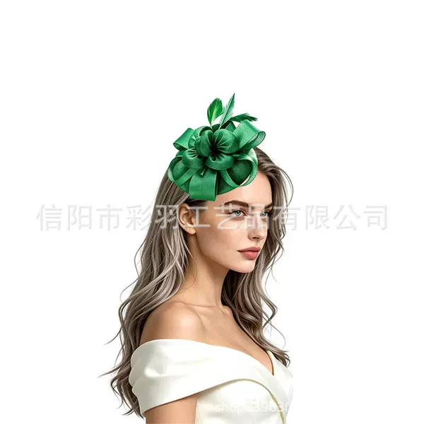 Amazon Horse Racing Festival Headwear, Feather Headpiece, Floral Hair Accessories, Wedding Dress, Party Performance, Vintage Flowers