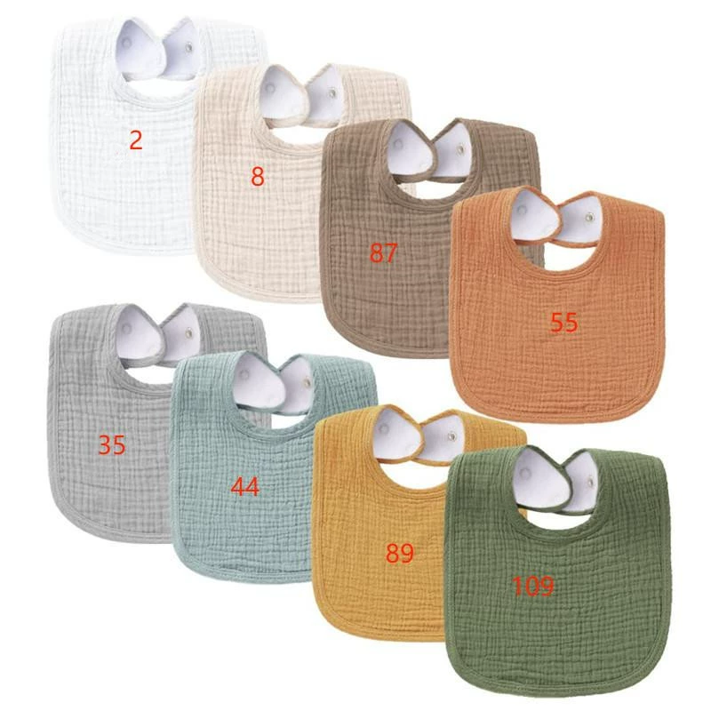 Double-layer gauze eating bib for new born for baby, water absorbent