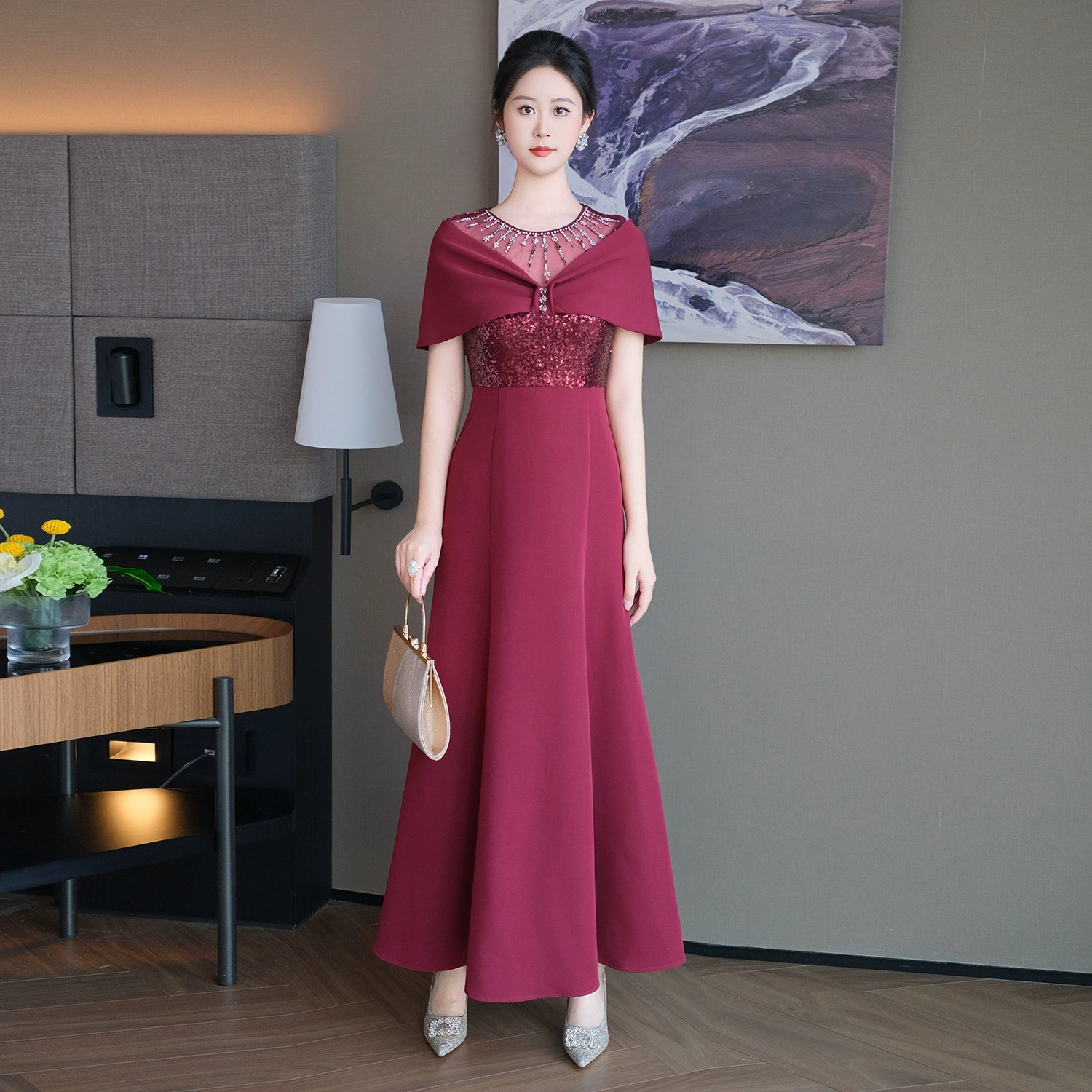 Новый свадебный банкет темпераментное платье