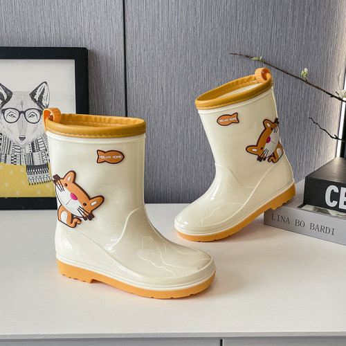Ai Yaoyu children's rain boots non-slip environmentally friendly students waterproof shoes for toddlers, boys and middle-aged children cartoon rain boots to keep warm