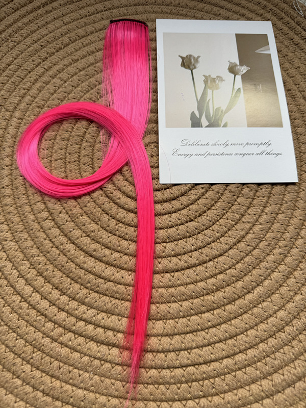 Peruca de color extensión de cabello pieza colgante oreja pieza de teñido de cabello simulado cabello de alta temperatura cabello rizado cabello recto adornamiento de cabello de color