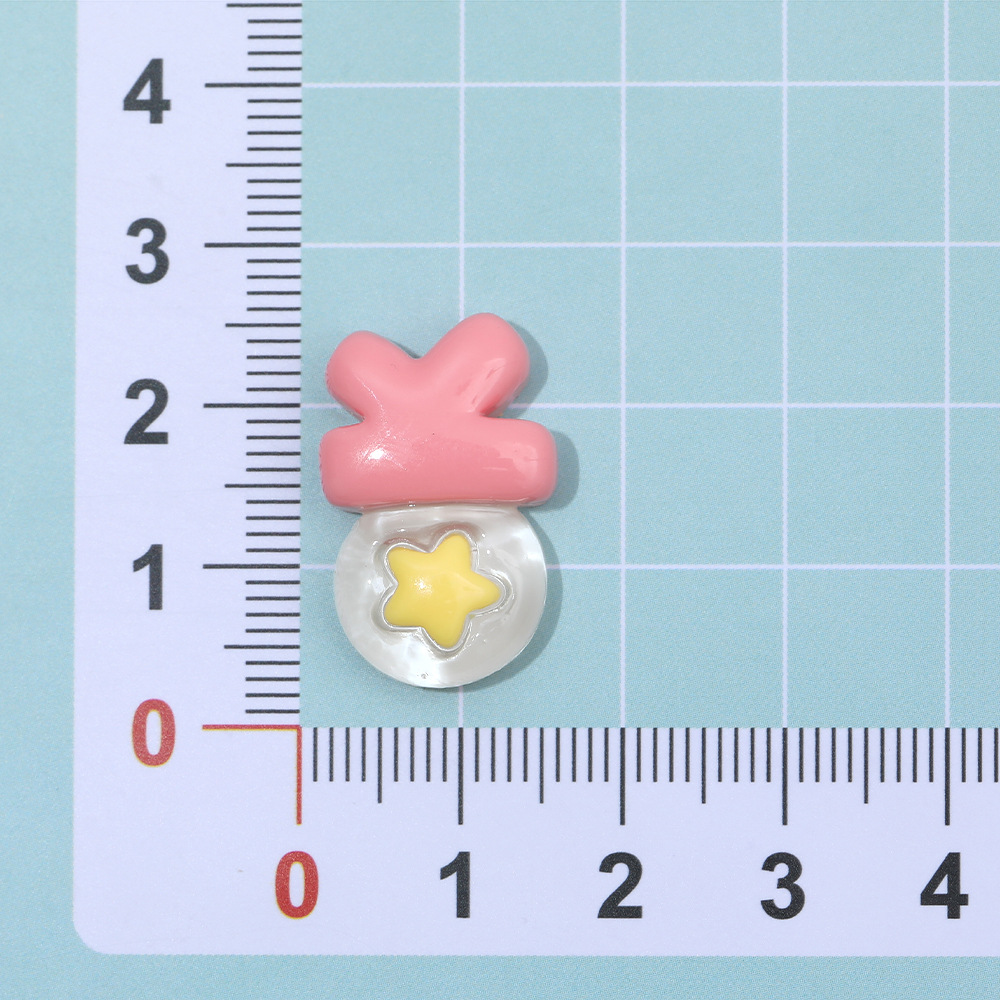 Rosa de dibujos animados conejo congelado DIY accesorios de resina crema pegamento caja del teléfono accesorios para el cabello clip de oído material de parche al por mayor