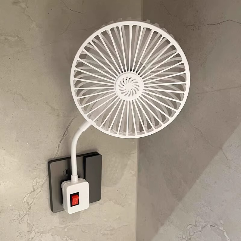 Kitchen-Specific Small Electric Fan 2025 New Model Wall-Mounted Three-Socket Universal Powerful Fan for Home Use, Small and Quiet