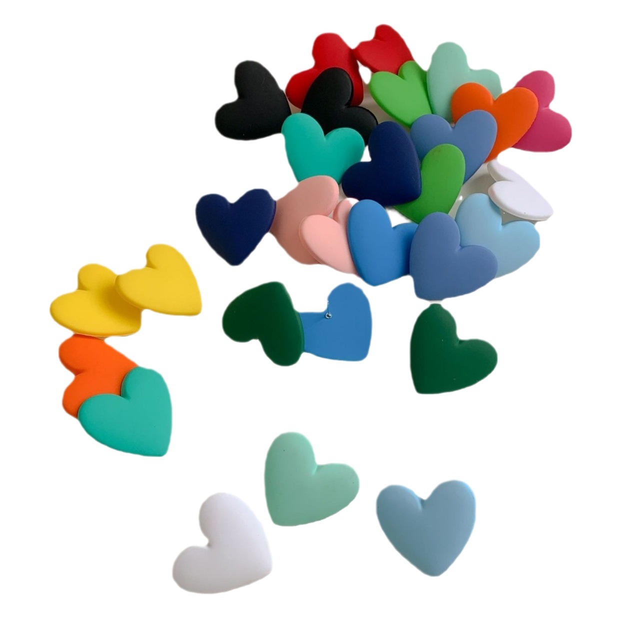 Pendientes simples populares transfronterizos Corea del Sur ins elegantes pendientes de pintura en aerosol color caramelo encantador acrílico joyería del oído para las mujeres