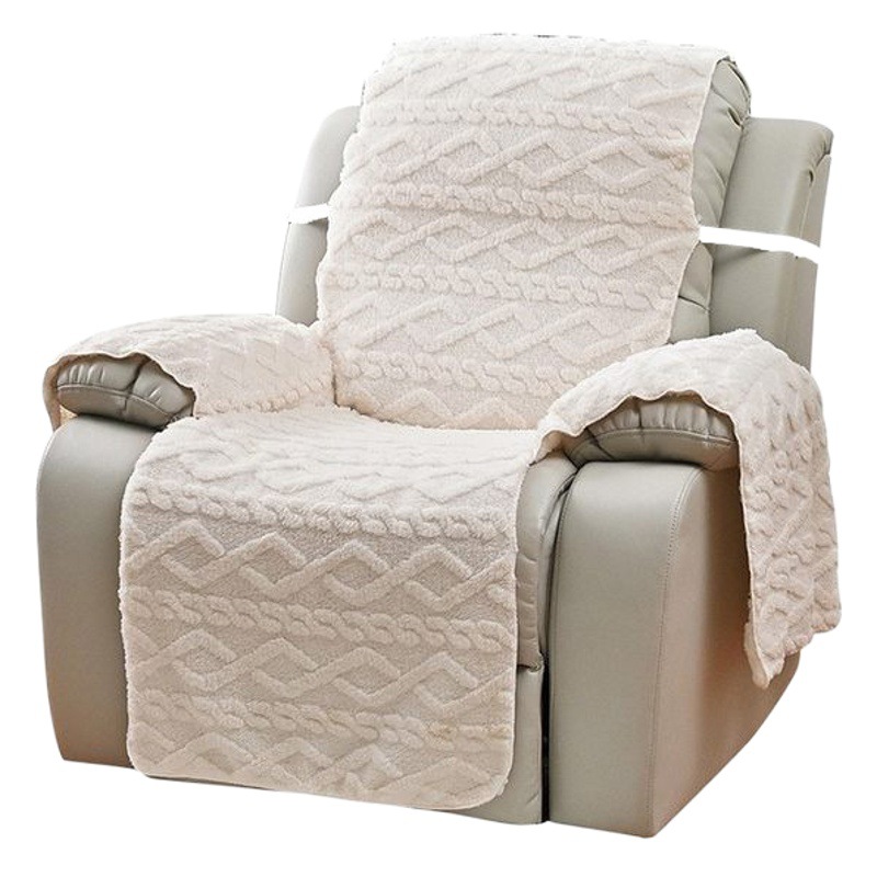 Toalla de sofá Chivas en forma de T de jacquard de doble cara de terciopelo Shumian transfronterizo, funda de cojín de sofá Chivas elástico de color sólido en stock