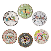 ZAKKA杂货猫头鹰家居电子挂钟密度板静音挂钟墙壁装饰0002