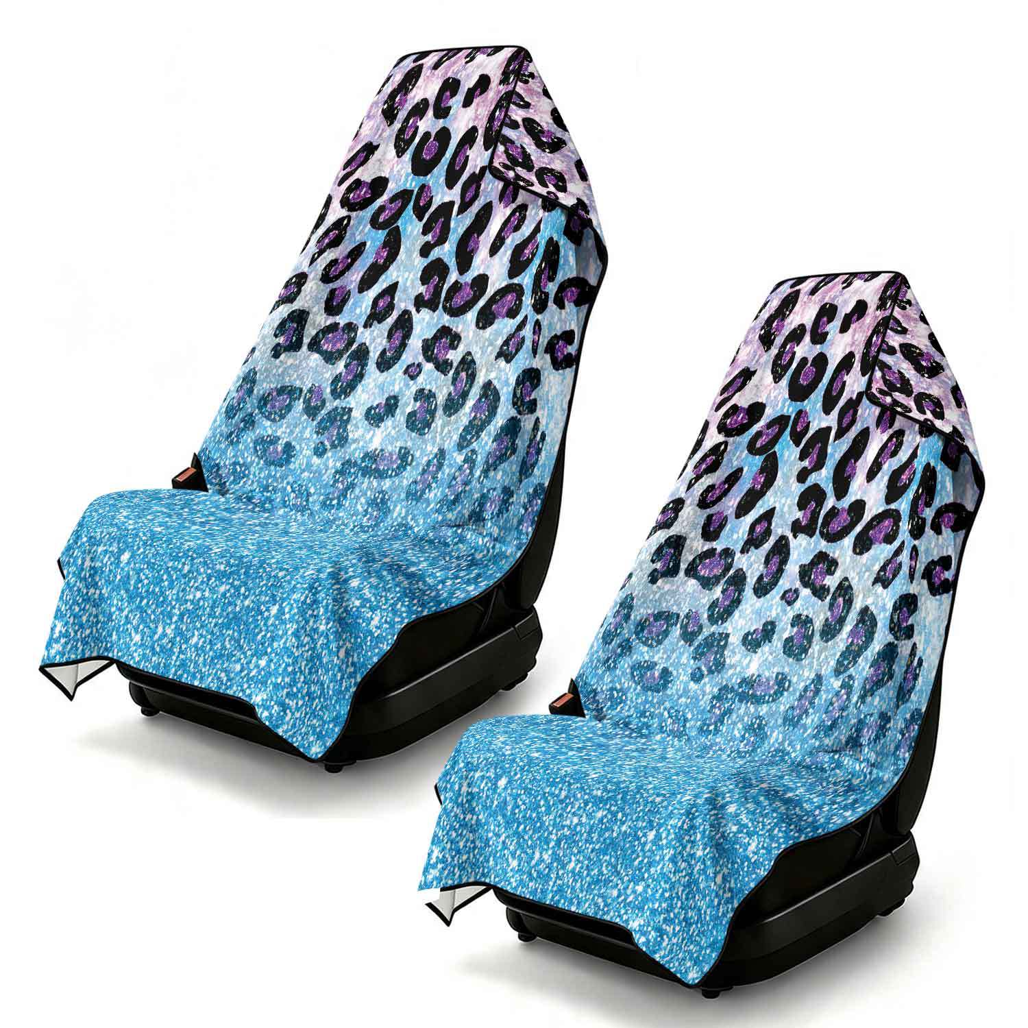 2-piece dual-use car seat cover, ultra-fine fiber, can be used as a beach towel, printed car protective seat cover 13