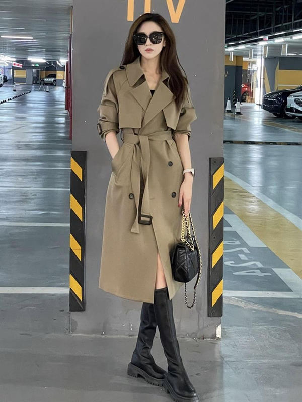 春秋新款2025感风衣外套女款英伦复古中长款欧货chic大衣|undefined