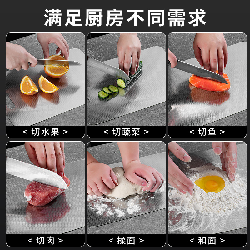 Hoja de panal engrosada Tablero de cortar de acero inoxidable 316 Tablero de cortar de frutas de corte doméstico antibacteriano y a prueba de moho Tablero de cortar