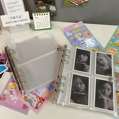 Large capacity transparent 3-inch 5-inch loose-leaf card book small card storage book ticket movie ticket collection book Polaroid photo album