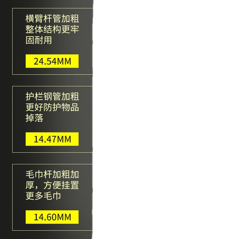 무료 배송 두꺼운 천공되지 않은 화장실 타월 랙 스테인레스 스틸 랙 더블 레이어 욕실 욕실 수건 랙 벽 교수형