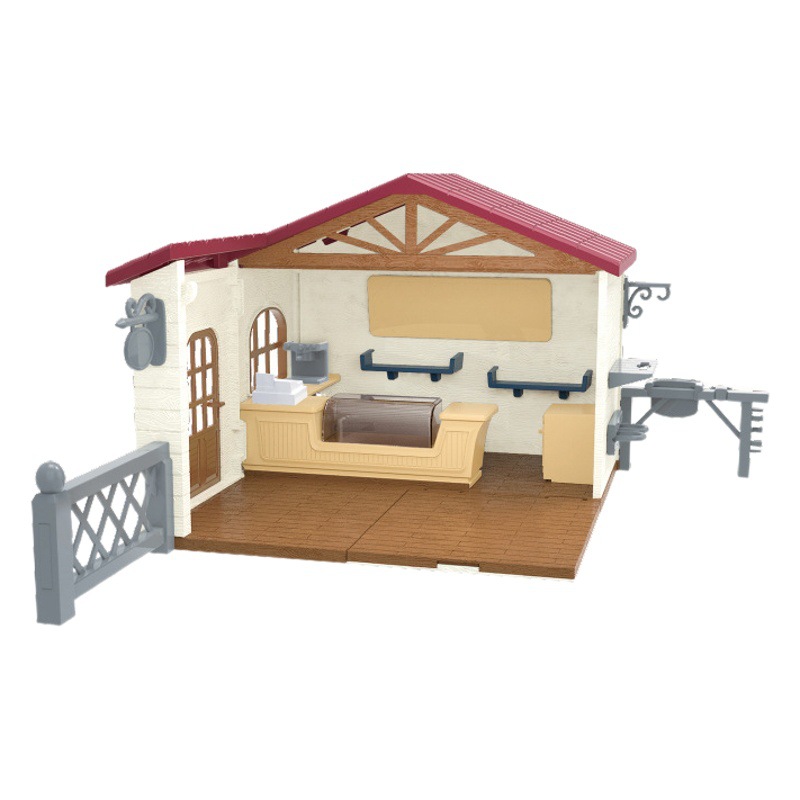 Simulación modelo de caballo para niños Coffee House modelado bandeja de arena escritorio cafetería pequeña escena decoración juguete