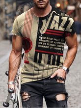 欧美街头风男士3D印花T恤短袖新款潮流夏季休闲个性男装一件代发