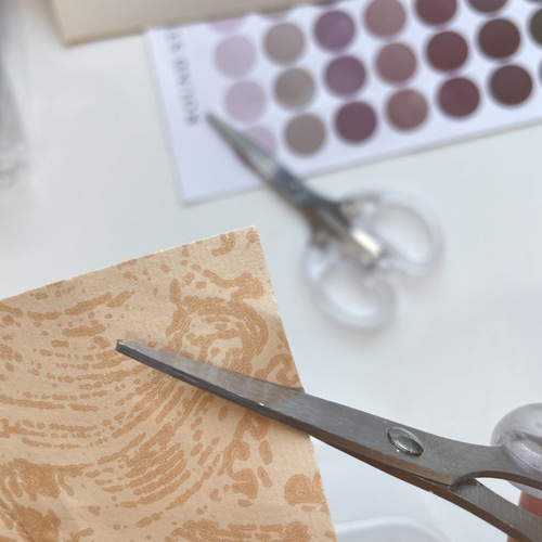 Japanese style ins style handbook art scissors, simple frosted handle art scissors, high appearance, fully transparent BH056