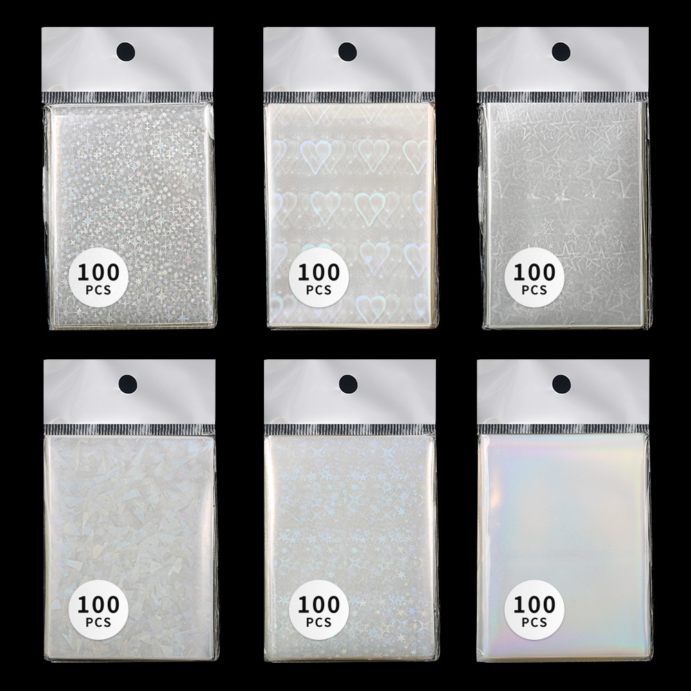 Amor tarjeta láser película láser estrellado 5-alambre tarjeta caso baokimeng estrella transparente tarjeta caso juego rey funda protectora