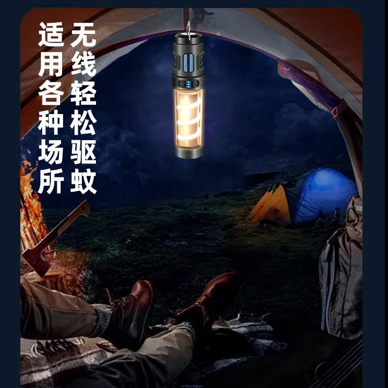 户外多功能驱蚊露营灯type-c充电便携式三角支架磁吸野营氛围照明|undefined