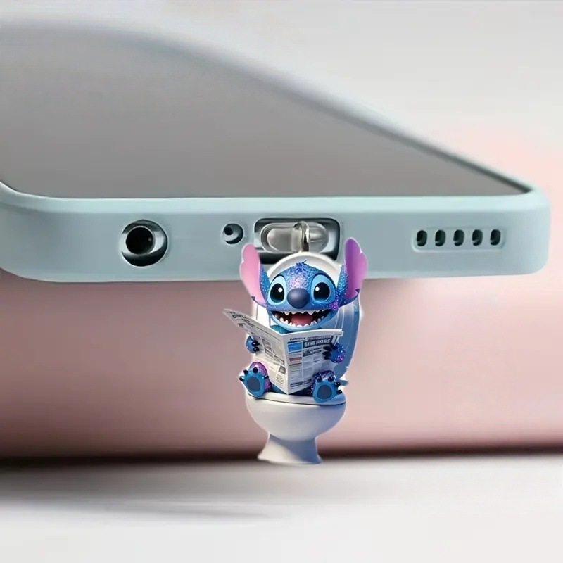 Leer el periódico Stitch tapón antipolvo