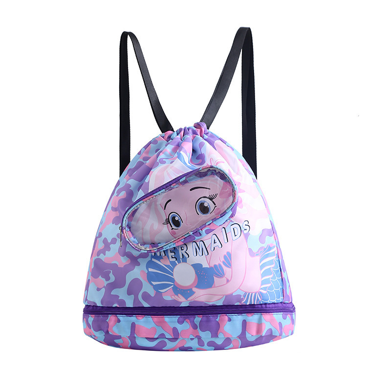 Pink and purple mermaid swim bag