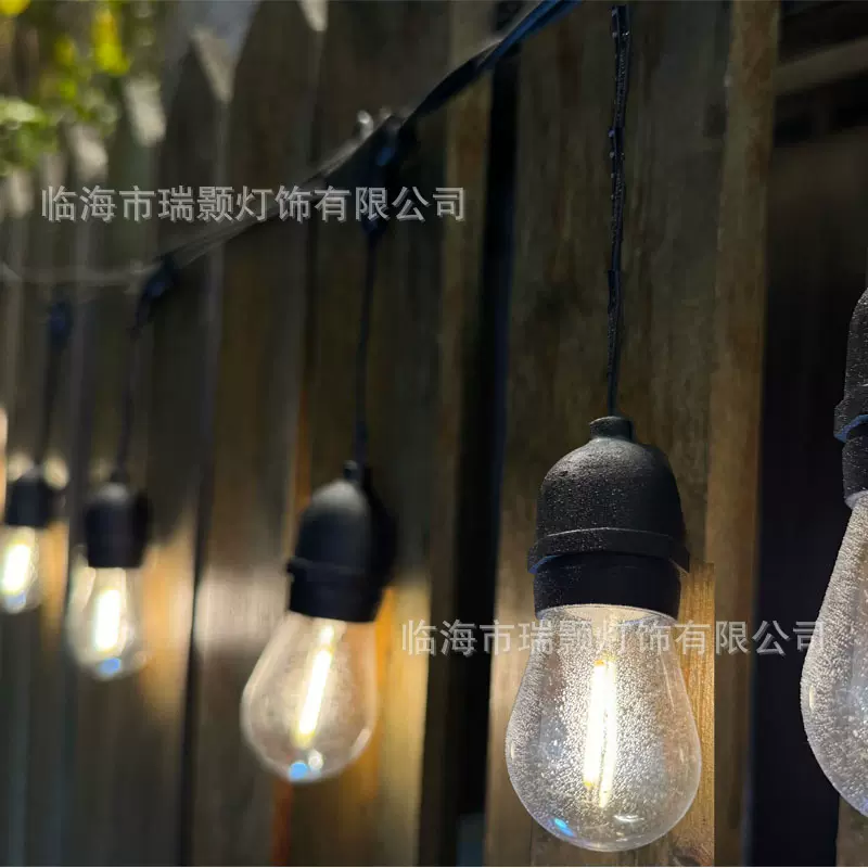 户外防水S14灯串下挂庭院灯跑马灯节日亮化氛围装饰灯太阳能灯串