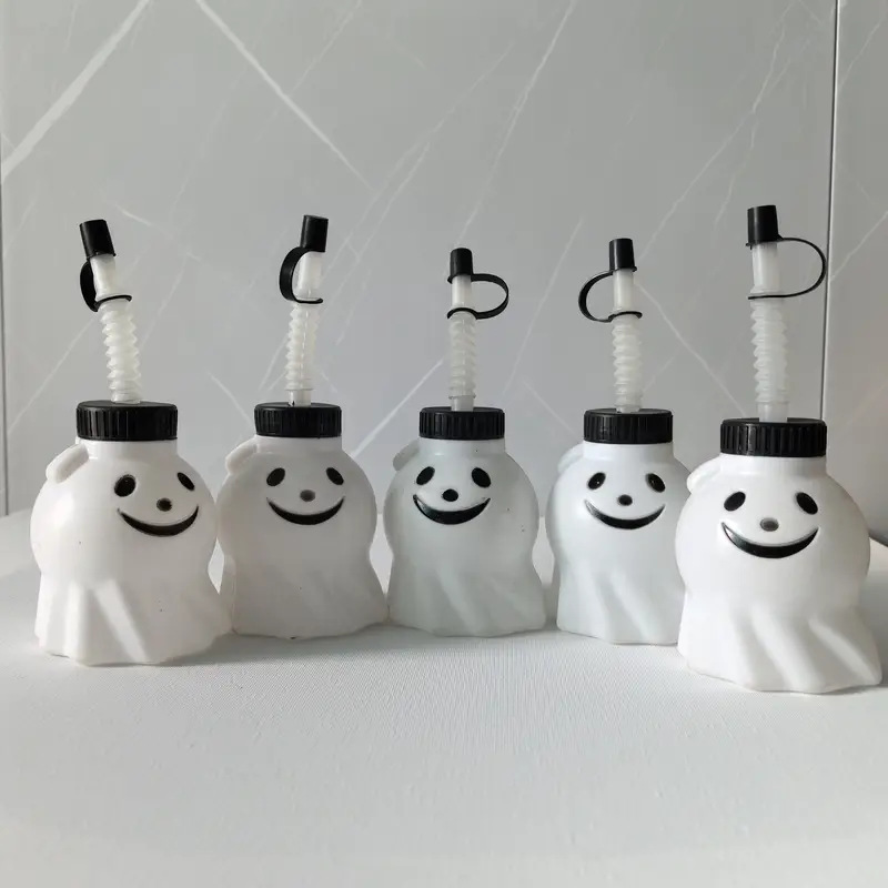 Nuevo producto de comercio exterior transfronterizo Halloween diablillo revoloteando taza de paja de plástico Amazon explosión taza de plástico fábrica pelo directo