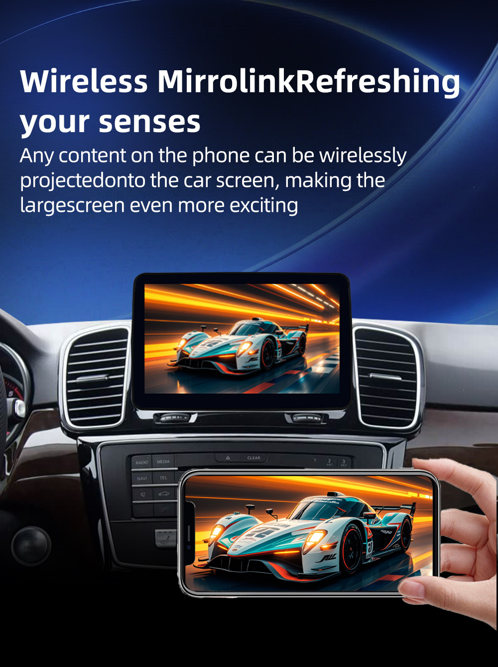 Central control large screen car navigation suitable for Mercedes-Benz GLE W166 GLS X166 2015-2019 carplay