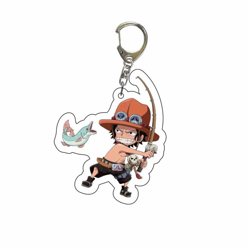 Аниме-брелок One Piece Ackle с Луффи Сауроном, прозрачный кулон, перекрестный, двухсторонний, своими руками