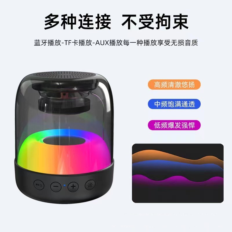 起爆デスクトップ無線bluetooth家庭用スピーカー携帯自慢RGB調節可能な照明ミニオーディオ|undefined