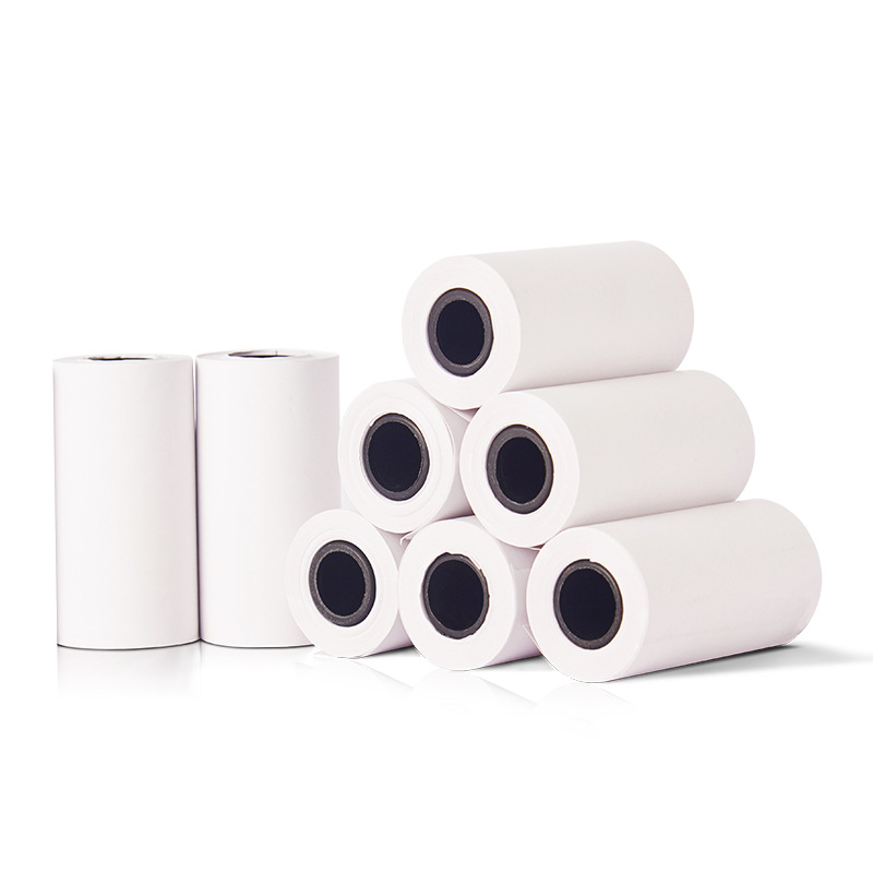 Papel térmico para impresión, papel para caja registradora, papel para recibos de impresión 57x50mm, 80*80*60*50 para pedidos para llevar y uso transfronterizo.