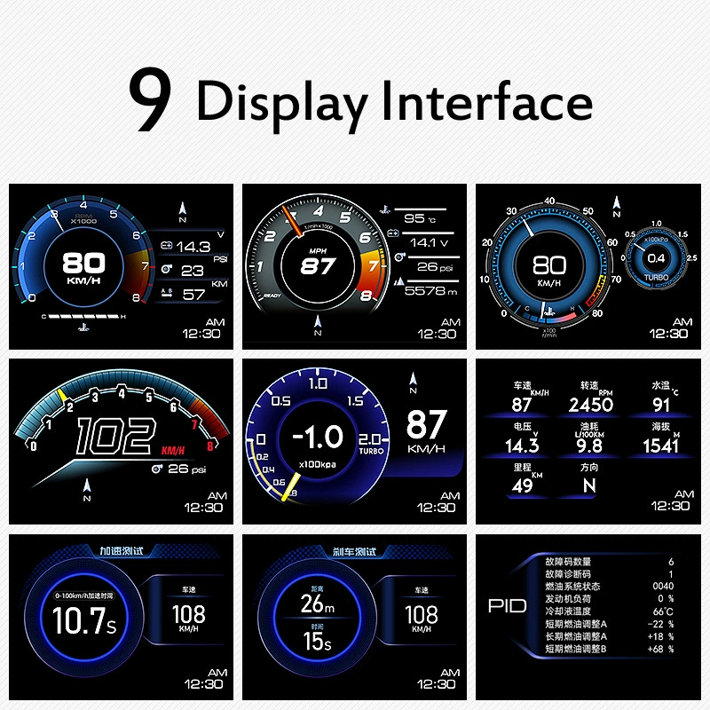 A500 автомобильный OBD прибор, GPS двухрежимный бортовой компьютер, HUD проекционный дисплей, гоночный спидометр P6