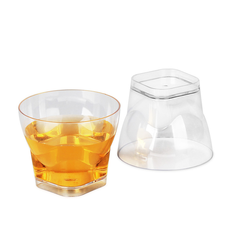 Ice cream milk tea cup wholesale salad Cup 80ml trial Cup disposable PS transparent hard plastic cup dessert Cup