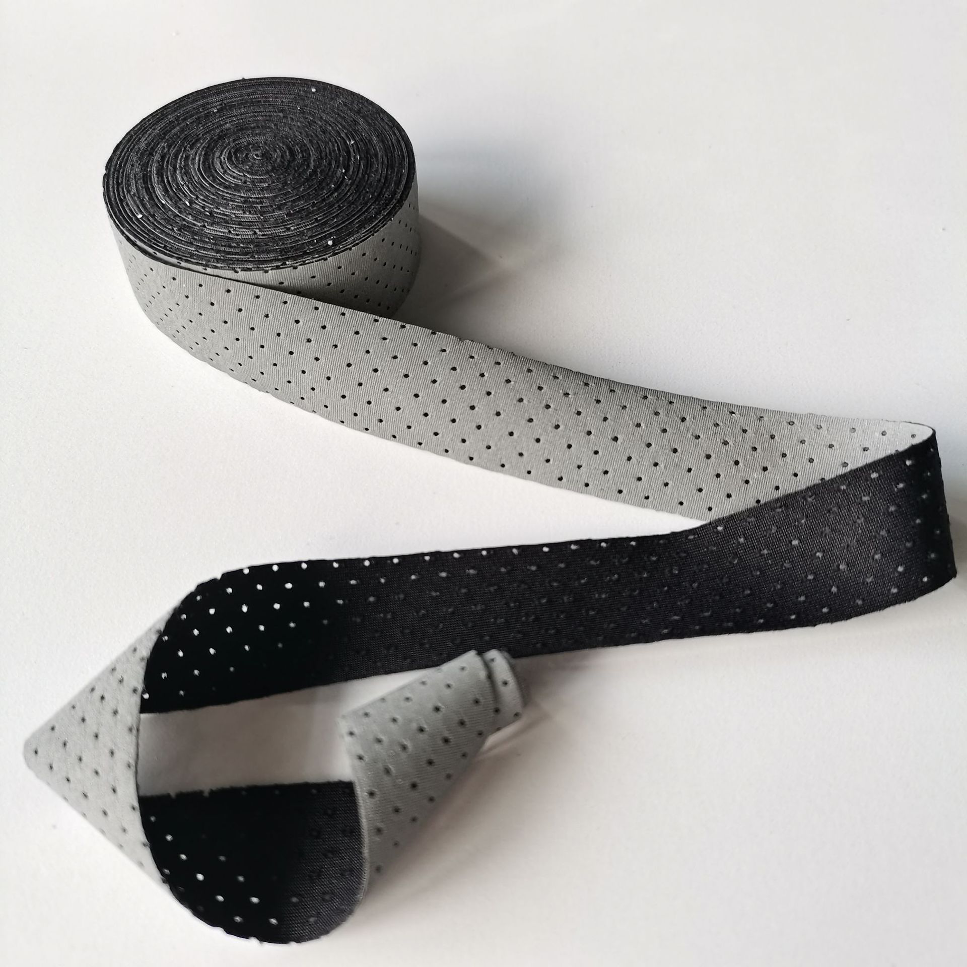 高亮柔软衣服反光带2CM弹力单面针织反光条夹白反光包边条