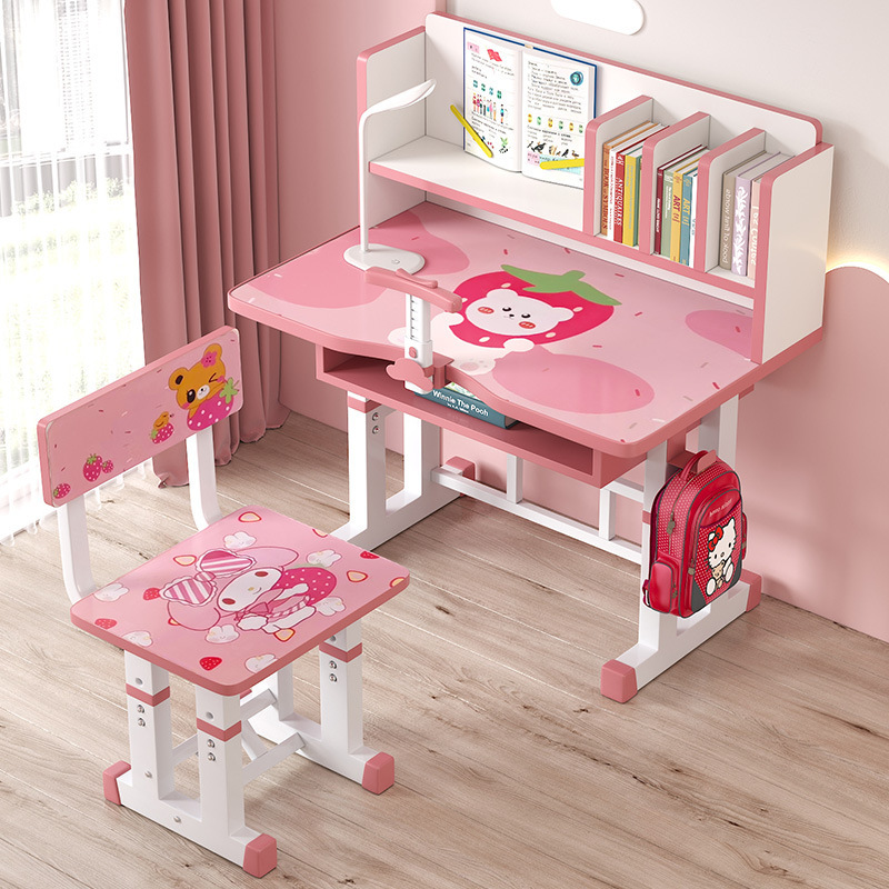 Customized Children's Study Table with Adjustable Height, Desk and Chair Set for Primary School Students, Home Writing Desk, Wholesale Homework Chair and Desk Customized Children's Study Table with Adjustable Height, Desk and Chair Set for Primary School Students, Home Writing Desk, Wholesale Homework Chair and Desk