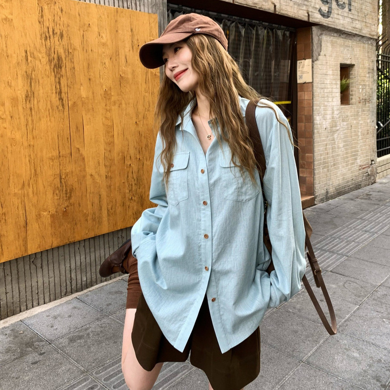 Xiao Junjun Britney Linen Story/Minimalist Old Money Style Tencel Linen Shirt for Women, New Summer Sun Protection Shirt Xiao Junjun Britney Linen Story/Minimalist Old Money Style Tencel Linen Shirt for Women, New Summer Sun Protection Shirt