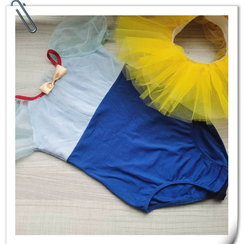 Children's sports clothing for princess, ethnic skirt, white clothing, tutu skirt, with short sleeve