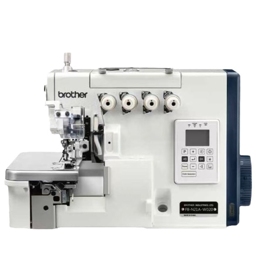 Nuevo hermano japonés marca automática de alta velocidad computadora máquina de coser de bordes de cuatro hilos máquina de coser industrial máquina de bloqueo de bordes