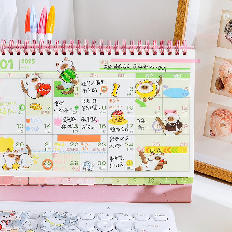 Pegatinas de pet transparentes a prueba de agua para gatos suaves Pegatinas de diario de bricolaje Pegatinas de gato animal lindo transfronterizo