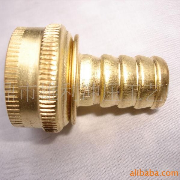 厂家批发供应外夹型铜接头快拧弯头活接L型气动气管接头