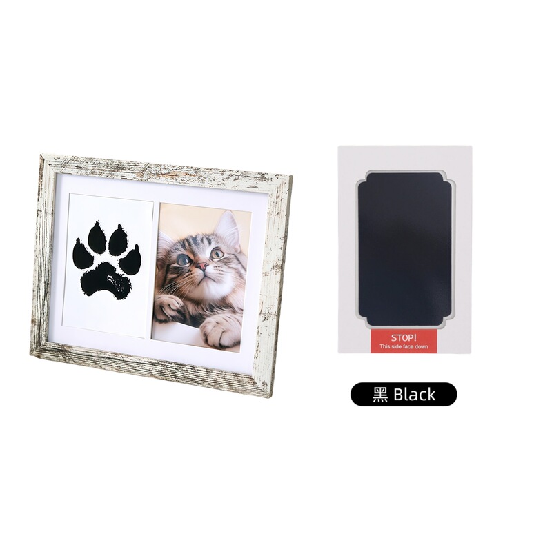 Cross-Border Pet Memorial Photo Frame Display Stand for Dog and Cat Paw Prints DIY Gift No-Wash Ink Pad Handprint Picture Frame Cross-Border Pet Memorial Photo Frame Display Stand for Dog and Cat Paw Prints DIY Gift No-Wash Ink Pad Handprint Picture Frame