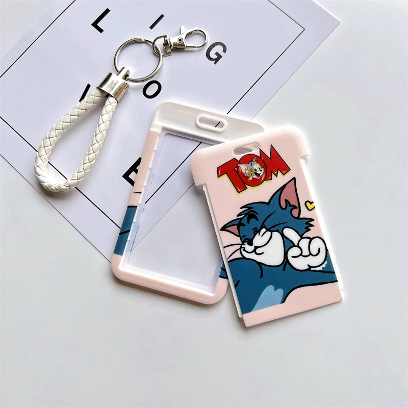 КарточницаTravel карточек Tom & Jerry, брелок-держатель, защитный жесткий чехол, школьный ID для детей