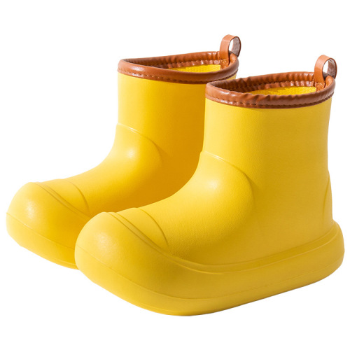 Children's Rain Boots for Boys and Girls, Lightweight and Slip-Resistant, New Cute Medium and Small Kids Parent-Child Soft Sole Mid-Calf Rain Boots